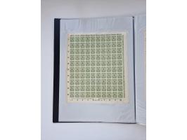 1922/23, Bestand von rund 390 Bogen, dabei OPD-Drucke und bessere wie 330B mehrfach und 334B, teils fehlerhaft bzw. gefaltet/