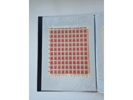 1922/23, Bestand von rund 390 Bogen, dabei OPD-Drucke und bessere wie 330B mehrfach und 334B, teils fehlerhaft bzw. gefaltet/