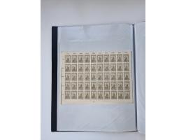 1922/23, Bestand von rund 390 Bogen, dabei OPD-Drucke und bessere wie 330B mehrfach und 334B, teils fehlerhaft bzw. gefaltet/