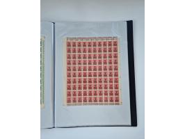 1922/23, Bestand von rund 390 Bogen, dabei OPD-Drucke und bessere wie 330B mehrfach und 334B, teils fehlerhaft bzw. gefaltet/