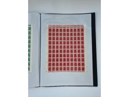 1922/23, Bestand von rund 390 Bogen, dabei OPD-Drucke und bessere wie 330B mehrfach und 334B, teils fehlerhaft bzw. gefaltet/