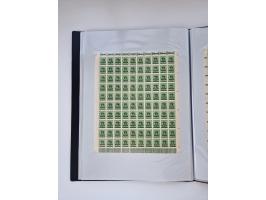 1922/23, Bestand von rund 390 Bogen, dabei OPD-Drucke und bessere wie 330B mehrfach und 334B, teils fehlerhaft bzw. gefaltet/