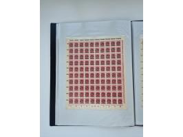 1922/23, Bestand von rund 390 Bogen, dabei OPD-Drucke und bessere wie 330B mehrfach und 334B, teils fehlerhaft bzw. gefaltet/