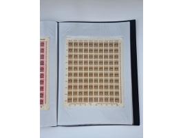 1922/23, Bestand von rund 390 Bogen, dabei OPD-Drucke und bessere wie 330B mehrfach und 334B, teils fehlerhaft bzw. gefaltet/