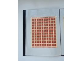 1922/23, Bestand von rund 390 Bogen, dabei OPD-Drucke und bessere wie 330B mehrfach und 334B, teils fehlerhaft bzw. gefaltet/