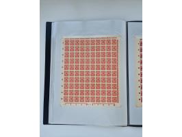 1922/23, Bestand von rund 390 Bogen, dabei OPD-Drucke und bessere wie 330B mehrfach und 334B, teils fehlerhaft bzw. gefaltet/