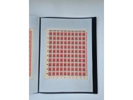 1922/23, Bestand von rund 390 Bogen, dabei OPD-Drucke und bessere wie 330B mehrfach und 334B, teils fehlerhaft bzw. gefaltet/