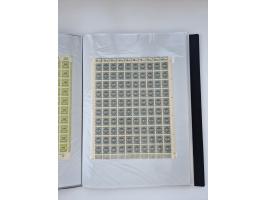 1922/23, Bestand von rund 390 Bogen, dabei OPD-Drucke und bessere wie 330B mehrfach und 334B, teils fehlerhaft bzw. gefaltet/