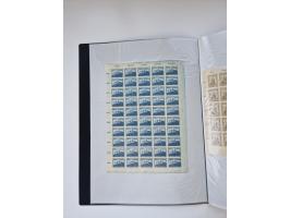 1922/23, Bestand von rund 390 Bogen, dabei OPD-Drucke und bessere wie 330B mehrfach und 334B, teils fehlerhaft bzw. gefaltet/