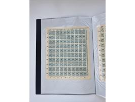 1922/23, Bestand von rund 390 Bogen, dabei OPD-Drucke und bessere wie 330B mehrfach und 334B, teils fehlerhaft bzw. gefaltet/