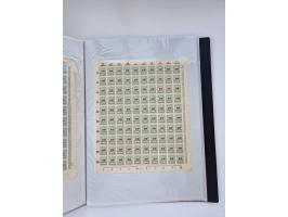 1922/23, Bestand von rund 390 Bogen, dabei OPD-Drucke und bessere wie 330B mehrfach und 334B, teils fehlerhaft bzw. gefaltet/