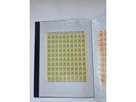 1922/23, Bestand von rund 390 Bogen, dabei OPD-Drucke und bessere wie 330B mehrfach und 334B, teils fehlerhaft bzw. gefaltet/