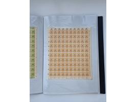 1922/23, Bestand von rund 390 Bogen, dabei OPD-Drucke und bessere wie 330B mehrfach und 334B, teils fehlerhaft bzw. gefaltet/