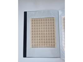 1922/23, Bestand von rund 390 Bogen, dabei OPD-Drucke und bessere wie 330B mehrfach und 334B, teils fehlerhaft bzw. gefaltet/