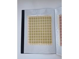 1922/23, Bestand von rund 390 Bogen, dabei OPD-Drucke und bessere wie 330B mehrfach und 334B, teils fehlerhaft bzw. gefaltet/