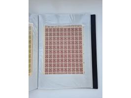 1922/23, Bestand von rund 390 Bogen, dabei OPD-Drucke und bessere wie 330B mehrfach und 334B, teils fehlerhaft bzw. gefaltet/