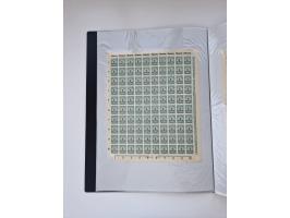 1922/23, Bestand von rund 390 Bogen, dabei OPD-Drucke und bessere wie 330B mehrfach und 334B, teils fehlerhaft bzw. gefaltet/