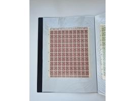 1922/23, Bestand von rund 390 Bogen, dabei OPD-Drucke und bessere wie 330B mehrfach und 334B, teils fehlerhaft bzw. gefaltet/