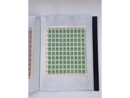 1922/23, Bestand von rund 390 Bogen, dabei OPD-Drucke und bessere wie 330B mehrfach und 334B, teils fehlerhaft bzw. gefaltet/