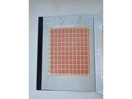 1922/23, Bestand von rund 390 Bogen, dabei OPD-Drucke und bessere wie 330B mehrfach und 334B, teils fehlerhaft bzw. gefaltet/