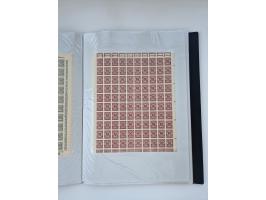 1922/23, Bestand von rund 390 Bogen, dabei OPD-Drucke und bessere wie 330B mehrfach und 334B, teils fehlerhaft bzw. gefaltet/