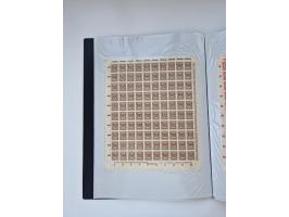 1922/23, Bestand von rund 390 Bogen, dabei OPD-Drucke und bessere wie 330B mehrfach und 334B, teils fehlerhaft bzw. gefaltet/