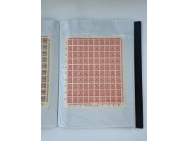 1922/23, Bestand von rund 390 Bogen, dabei OPD-Drucke und bessere wie 330B mehrfach und 334B, teils fehlerhaft bzw. gefaltet/