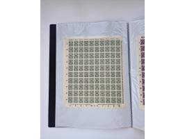 1922/23, Bestand von rund 390 Bogen, dabei OPD-Drucke und bessere wie 330B mehrfach und 334B, teils fehlerhaft bzw. gefaltet/