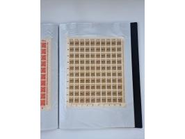 1922/23, Bestand von rund 390 Bogen, dabei OPD-Drucke und bessere wie 330B mehrfach und 334B, teils fehlerhaft bzw. gefaltet/