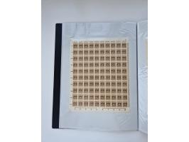 1922/23, Bestand von rund 390 Bogen, dabei OPD-Drucke und bessere wie 330B mehrfach und 334B, teils fehlerhaft bzw. gefaltet/