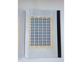 1922/23, Bestand von rund 390 Bogen, dabei OPD-Drucke und bessere wie 330B mehrfach und 334B, teils fehlerhaft bzw. gefaltet/