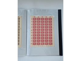 1922/23, Bestand von rund 390 Bogen, dabei OPD-Drucke und bessere wie 330B mehrfach und 334B, teils fehlerhaft bzw. gefaltet/