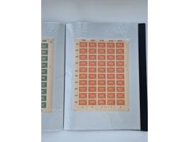 1922/23, Bestand von rund 390 Bogen, dabei OPD-Drucke und bessere wie 330B mehrfach und 334B, teils fehlerhaft bzw. gefaltet/