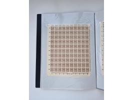 1922/23, Bestand von rund 390 Bogen, dabei OPD-Drucke und bessere wie 330B mehrfach und 334B, teils fehlerhaft bzw. gefaltet/