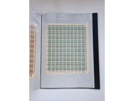 1922/23, Bestand von rund 390 Bogen, dabei OPD-Drucke und bessere wie 330B mehrfach und 334B, teils fehlerhaft bzw. gefaltet/