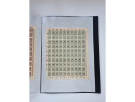 1922/23, Bestand von rund 390 Bogen, dabei OPD-Drucke und bessere wie 330B mehrfach und 334B, teils fehlerhaft bzw. gefaltet/
