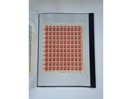 1922/23, Bestand von rund 390 Bogen, dabei OPD-Drucke und bessere wie 330B mehrfach und 334B, teils fehlerhaft bzw. gefaltet/