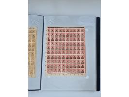 1922/23, Bestand von rund 390 Bogen, dabei OPD-Drucke und bessere wie 330B mehrfach und 334B, teils fehlerhaft bzw. gefaltet/