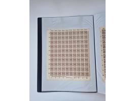 1922/23, Bestand von rund 390 Bogen, dabei OPD-Drucke und bessere wie 330B mehrfach und 334B, teils fehlerhaft bzw. gefaltet/