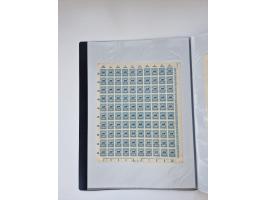 1922/23, Bestand von rund 390 Bogen, dabei OPD-Drucke und bessere wie 330B mehrfach und 334B, teils fehlerhaft bzw. gefaltet/