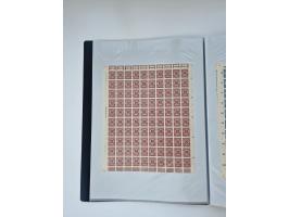 1922/23, Bestand von rund 390 Bogen, dabei OPD-Drucke und bessere wie 330B mehrfach und 334B, teils fehlerhaft bzw. gefaltet/