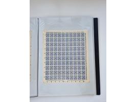 1922/23, Bestand von rund 390 Bogen, dabei OPD-Drucke und bessere wie 330B mehrfach und 334B, teils fehlerhaft bzw. gefaltet/