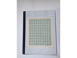 1922/23, Bestand von rund 390 Bogen, dabei OPD-Drucke und bessere wie 330B mehrfach und 334B, teils fehlerhaft bzw. gefaltet/