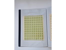 1922/23, Bestand von rund 390 Bogen, dabei OPD-Drucke und bessere wie 330B mehrfach und 334B, teils fehlerhaft bzw. gefaltet/