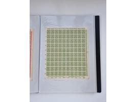 1922/23, Bestand von rund 390 Bogen, dabei OPD-Drucke und bessere wie 330B mehrfach und 334B, teils fehlerhaft bzw. gefaltet/