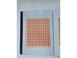 1922/23, Bestand von rund 390 Bogen, dabei OPD-Drucke und bessere wie 330B mehrfach und 334B, teils fehlerhaft bzw. gefaltet/