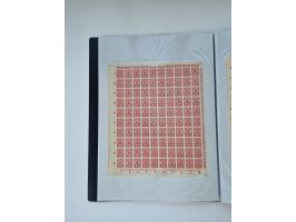 1922/23, Bestand von rund 390 Bogen, dabei OPD-Drucke und bessere wie 330B mehrfach und 334B, teils fehlerhaft bzw. gefaltet/