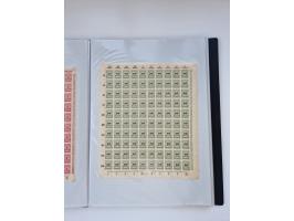 1922/23, Bestand von rund 390 Bogen, dabei OPD-Drucke und bessere wie 330B mehrfach und 334B, teils fehlerhaft bzw. gefaltet/