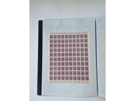 1922/23, Bestand von rund 390 Bogen, dabei OPD-Drucke und bessere wie 330B mehrfach und 334B, teils fehlerhaft bzw. gefaltet/