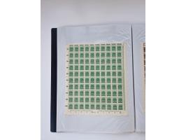 1922/23, Bestand von rund 390 Bogen, dabei OPD-Drucke und bessere wie 330B mehrfach und 334B, teils fehlerhaft bzw. gefaltet/